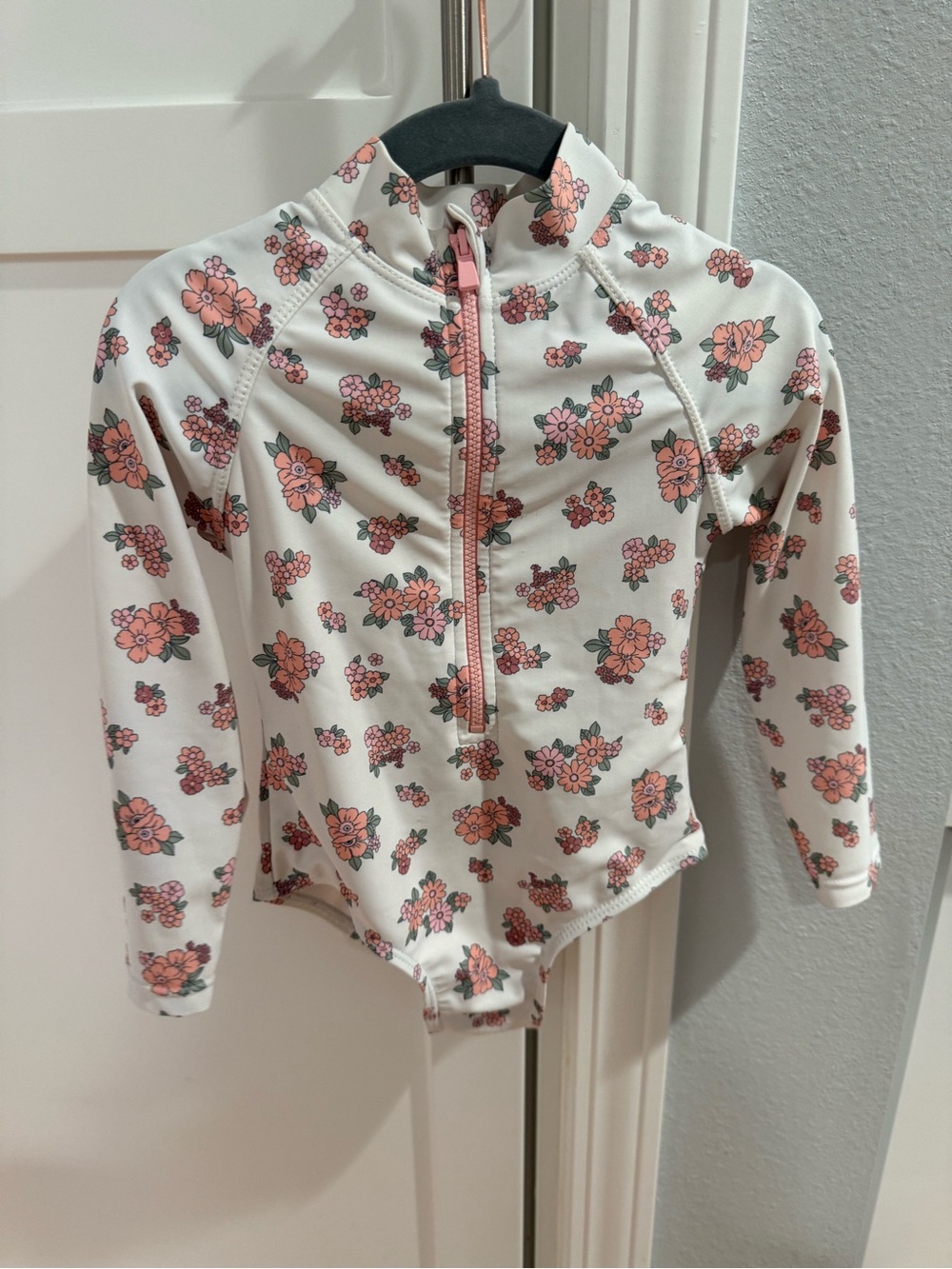 Cotton On Cream Rashguard with Pink Floral Print